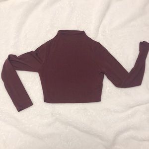 Long sleeve, turtle neck crop top